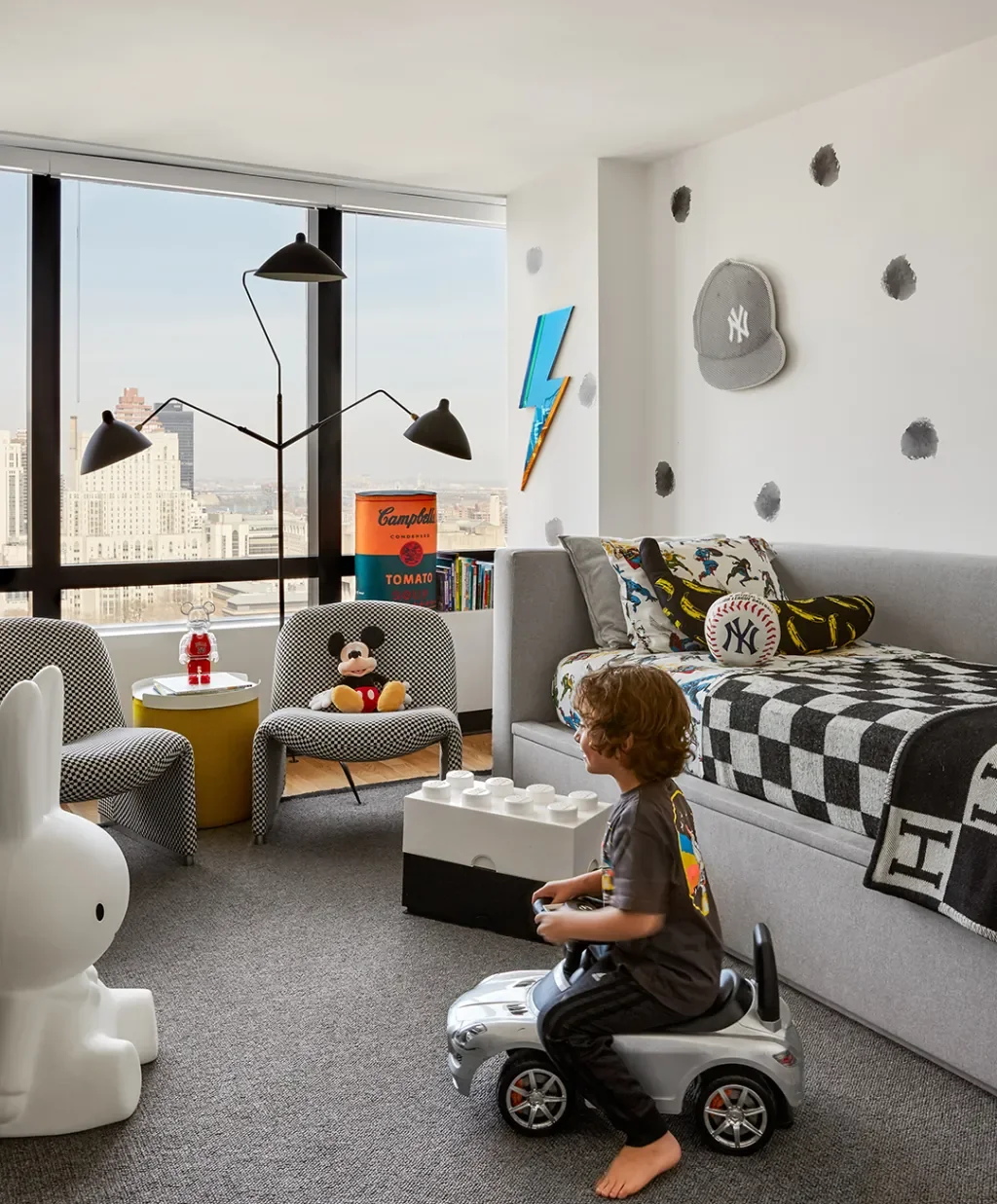 Both of These Boys' Rooms Are Black and White, But That's Where the Similarities End