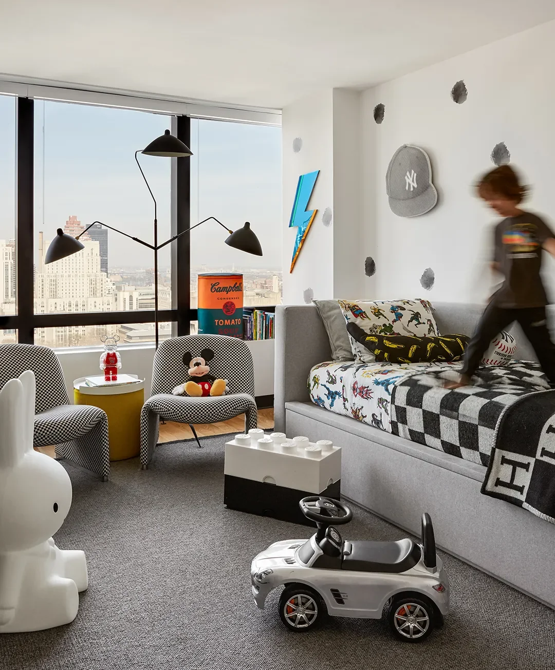Both of These Boys' Rooms Are Black and White, But That's Where the Similarities End