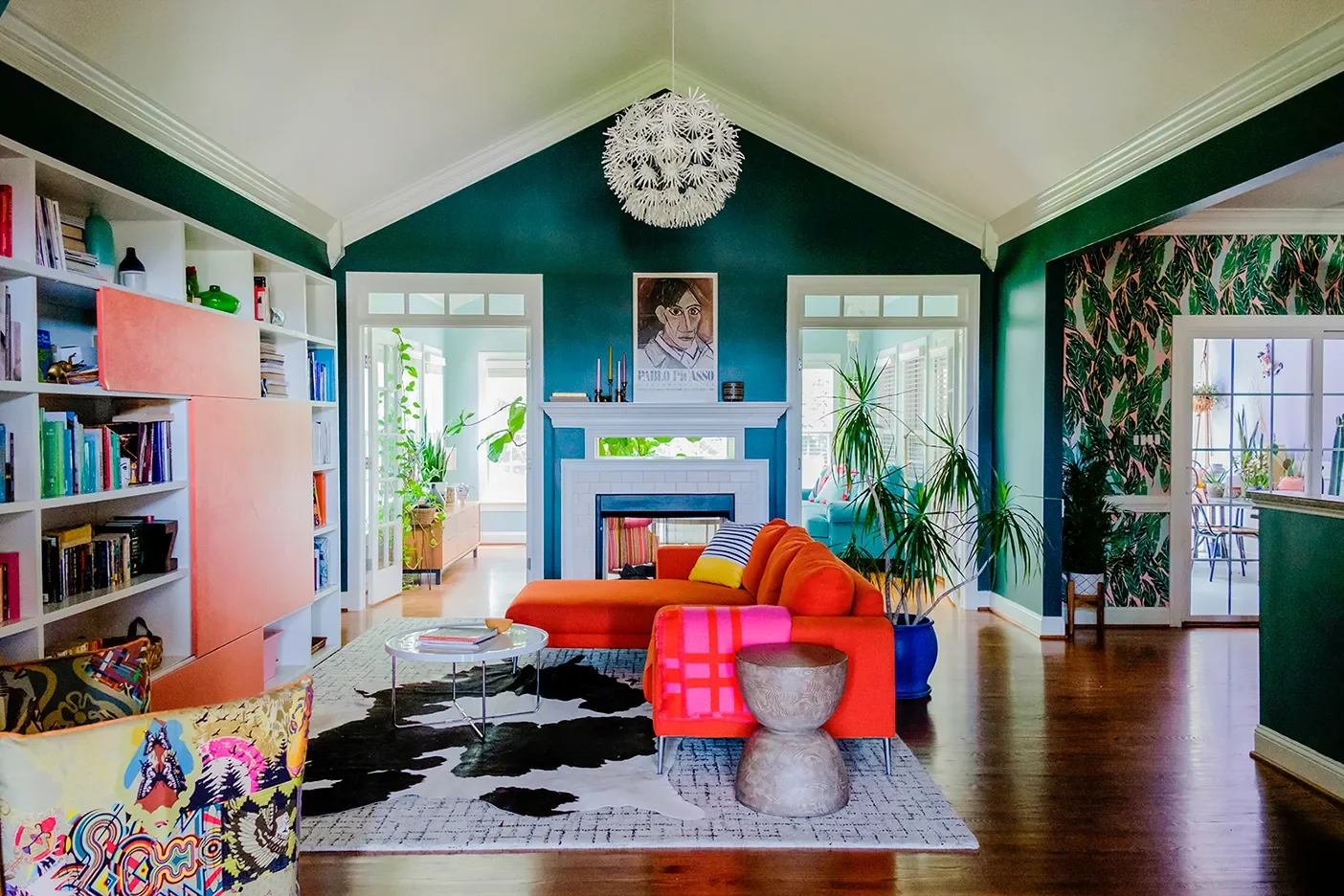 In This North Carolina Family's Prismatic Home, Hot Pink and Neon Coral Are Neutrals