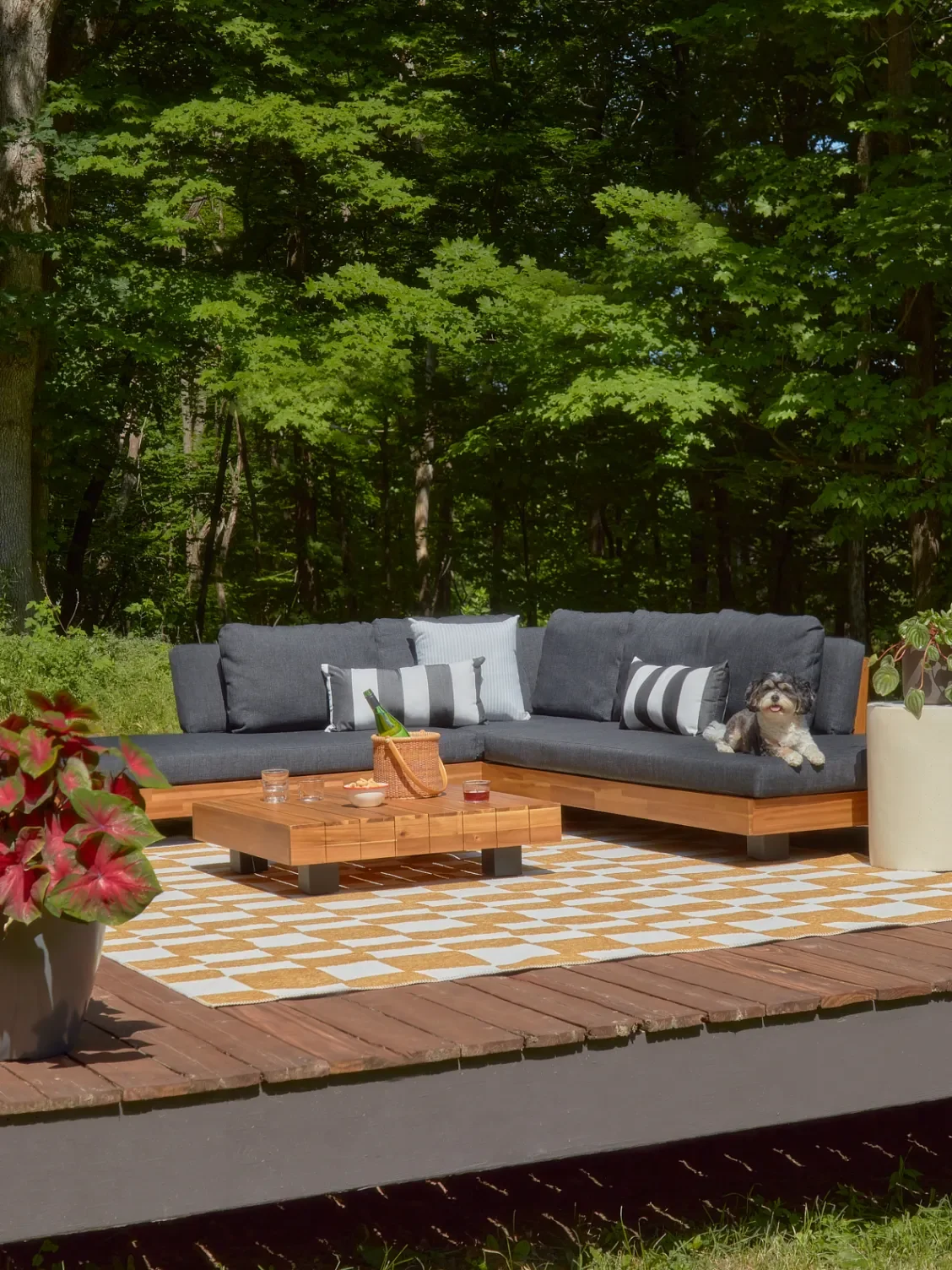 My Months-Long Outdoor Sectional Search Led Me to This Comfy Solid Wood Set