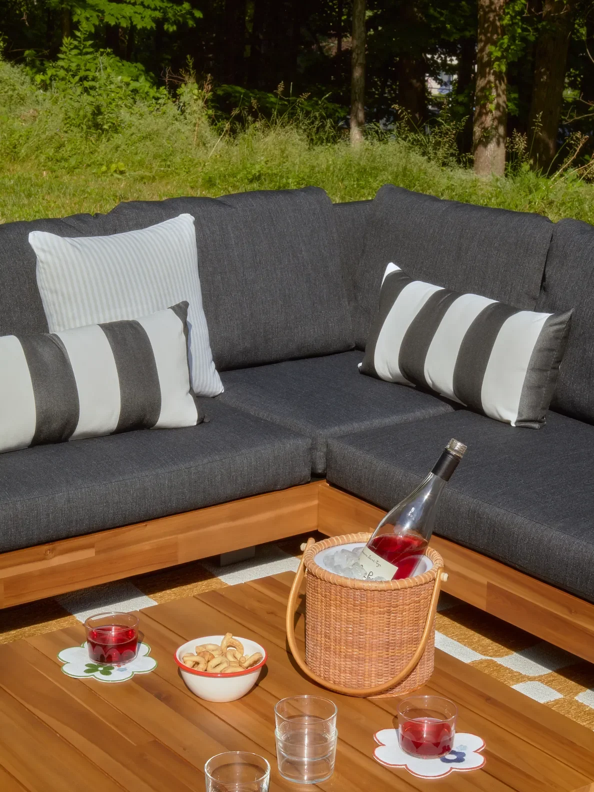 My Months-Long Outdoor Sectional Search Led Me to This Comfy Solid Wood Set